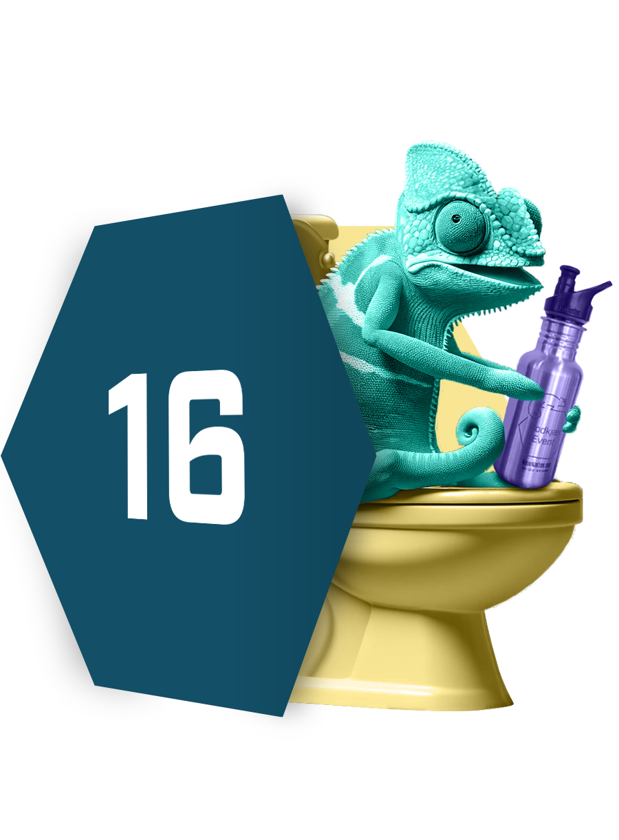 Rodkjærs kamæleon med briller