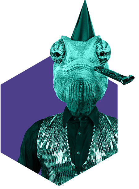 Rodkjærs kamæleon er klar til fest og farver